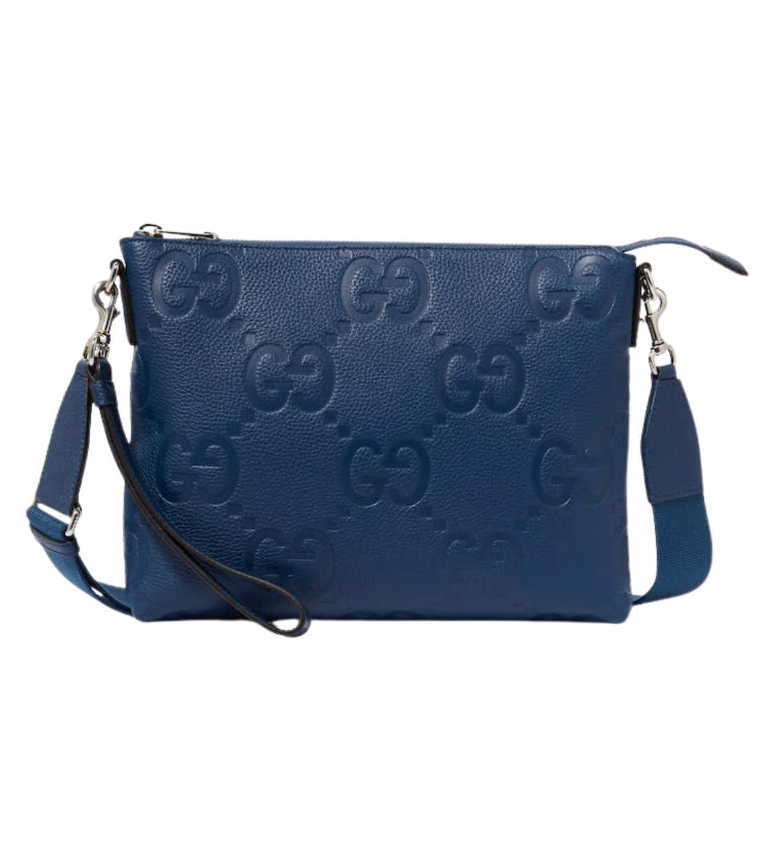 GUCCI Jumbo GG Navy Blue Small Messenger Bag