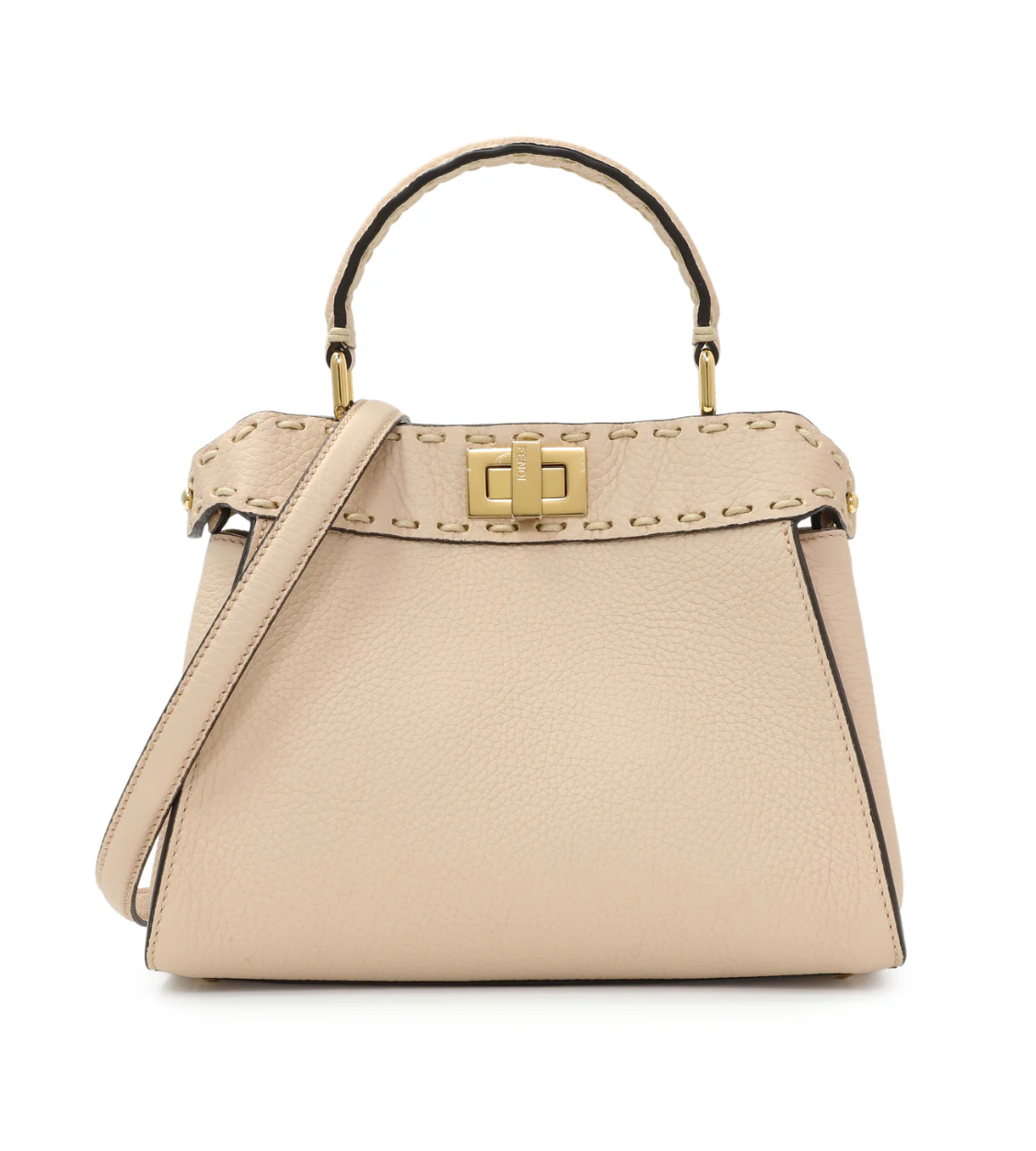 FENDI Peekaboo Selleria Jasmin Flower Leather Mini