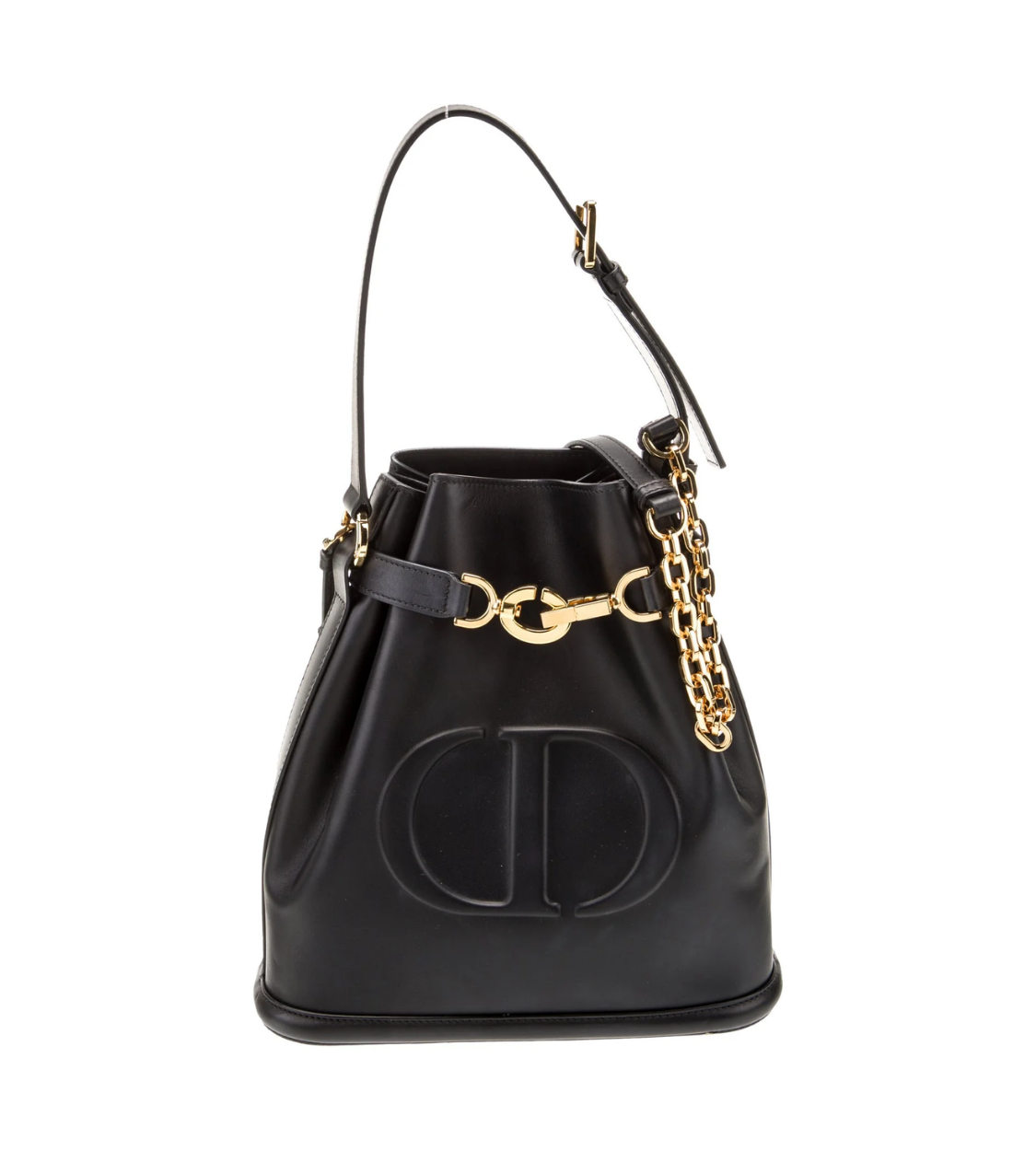 DIOR C'est CD Embossed Black Calf Leather