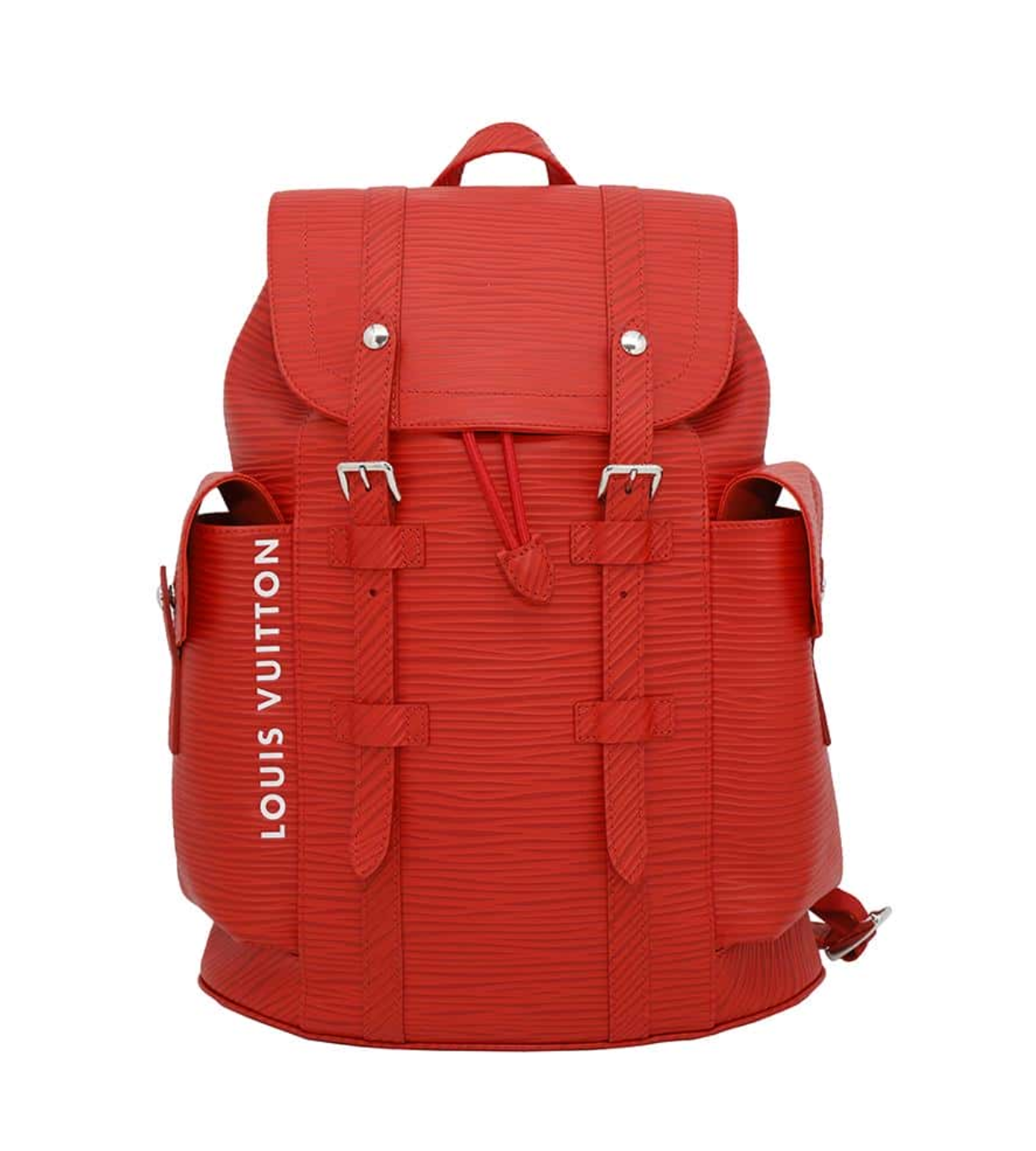 LOUIS VUITTON Christopher Red Epi MM Backpack