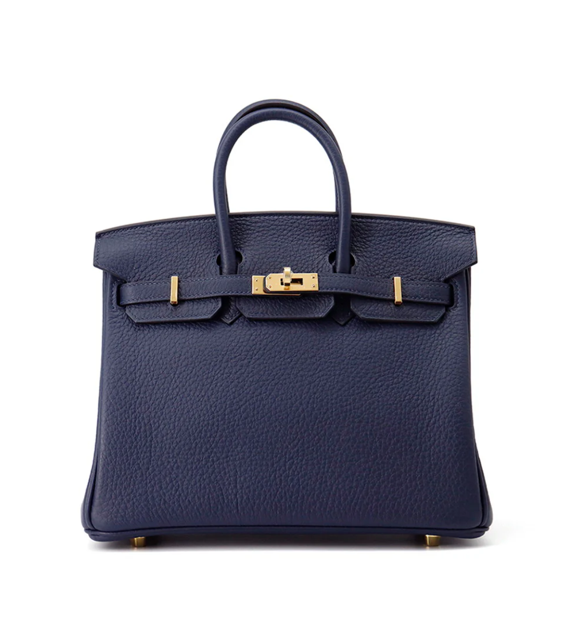 HERMES Birkin 25 Blue Abysse Togo Leather