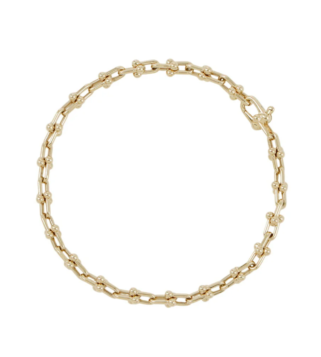 TIFFANY & Co. Hardware Microlink Bracelet 18K Yellow Gold