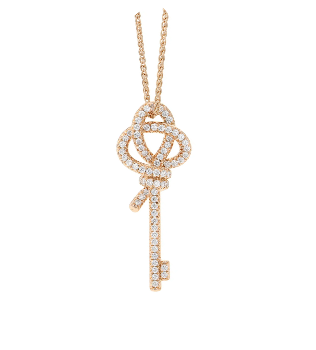 TIFFANY & Co. Knot Key Large 18K Pink Gold Pendant