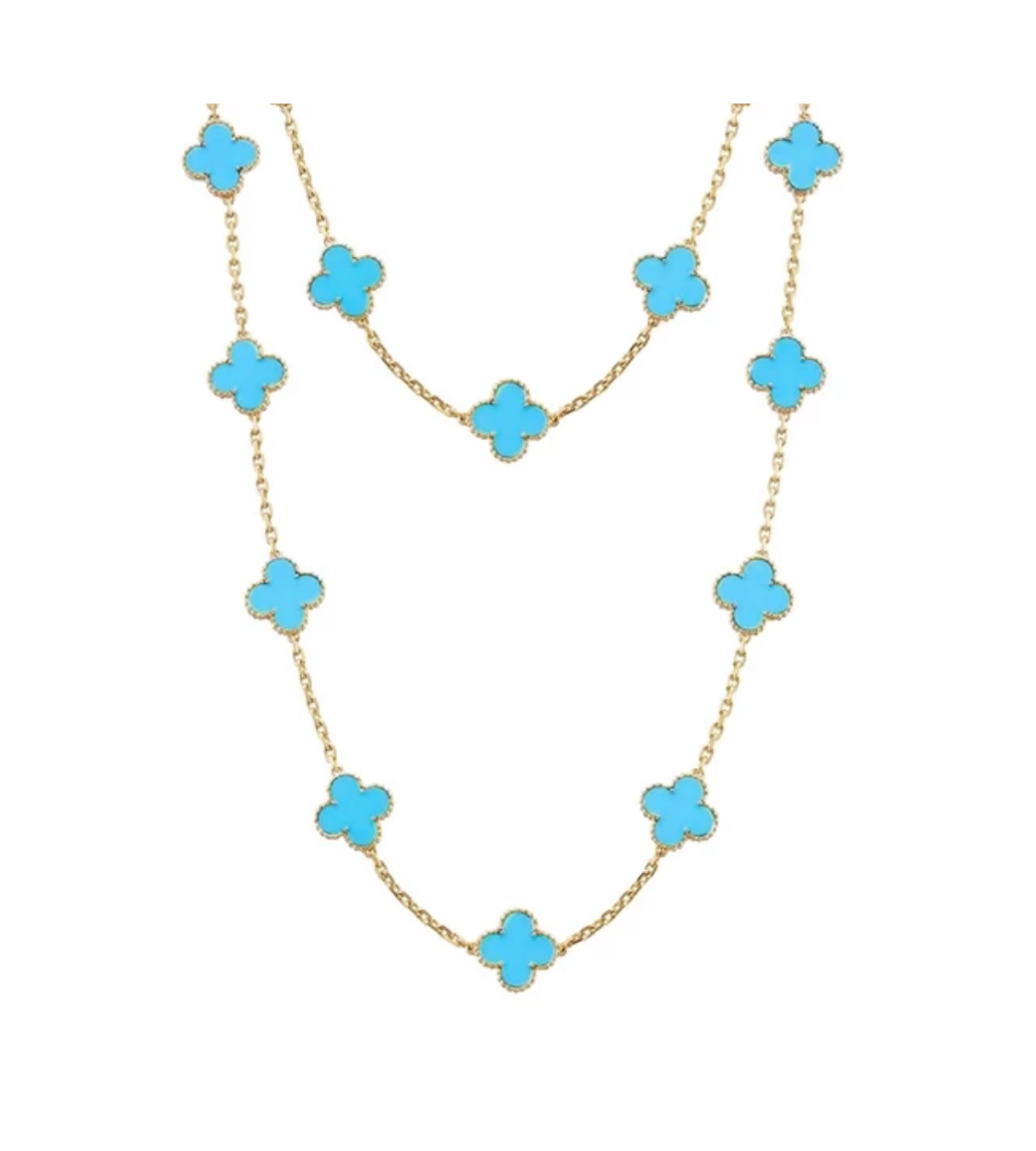 Van Cleef & Arpels Alhambra Long 20 Motifs 18K Yellow Gold Necklace