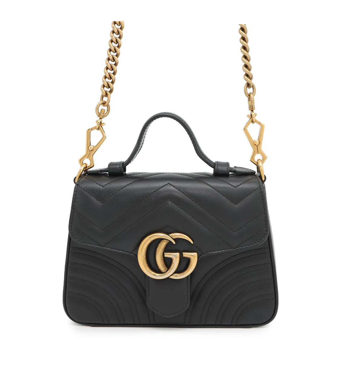 GUCCI Marmont GG Top Handle Bag