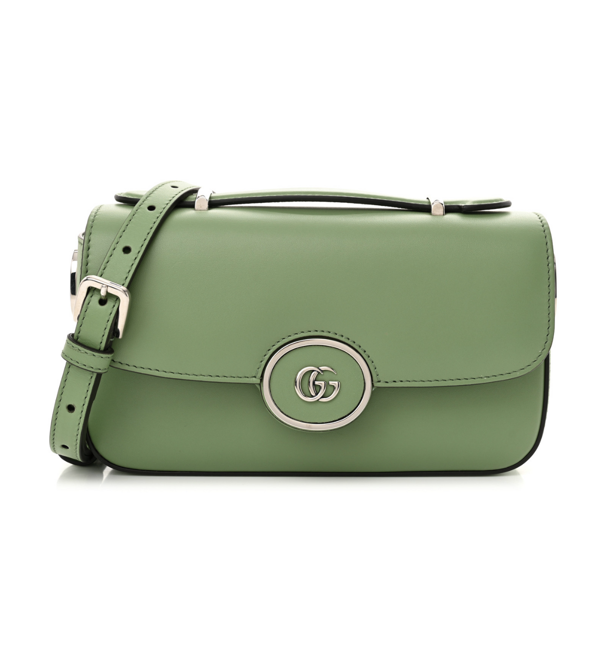 GUCCI Petite GG Green Leather Bag