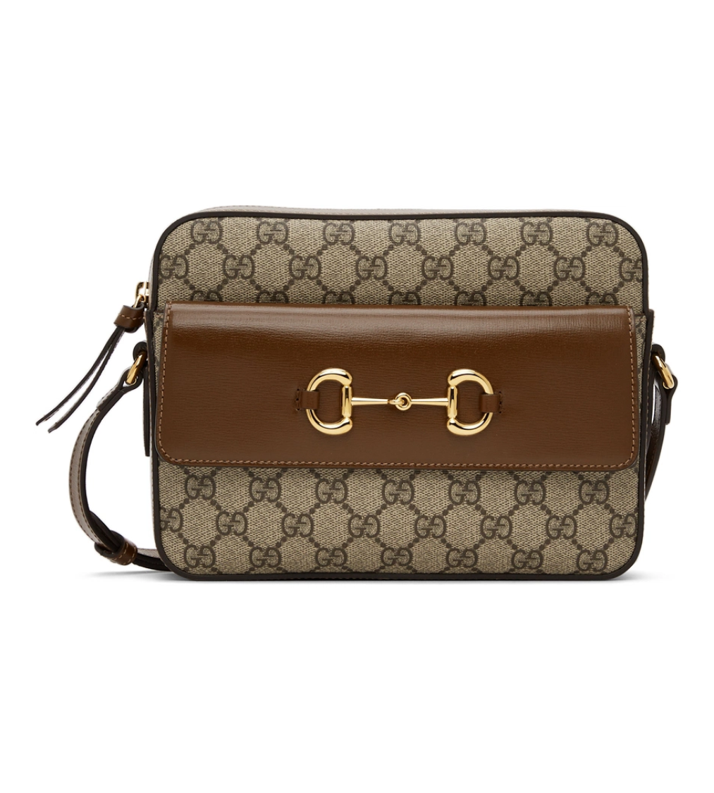 GUCCI Supreme Canvas Horsebit 1955 Shoulder Bag