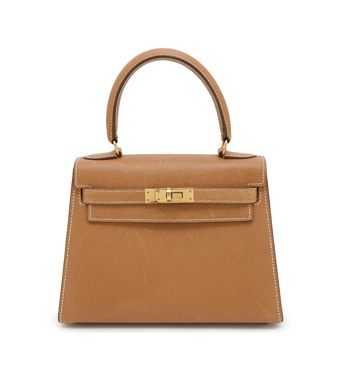 HERMES Mini Kelly Natural Courchevel