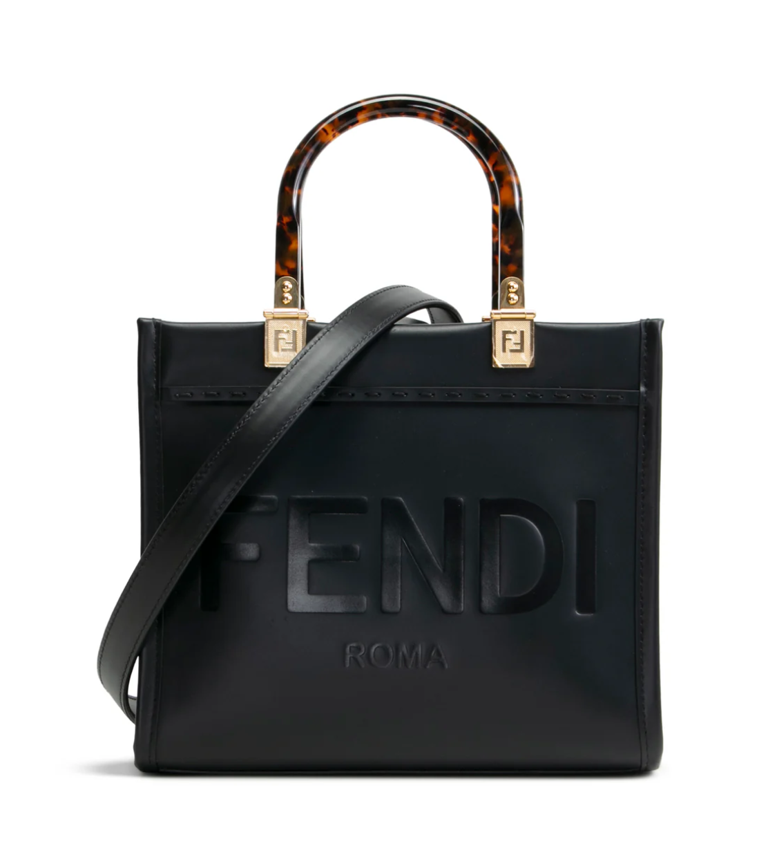 FENDI Sunshine Calf Leather Medium Tote Bag