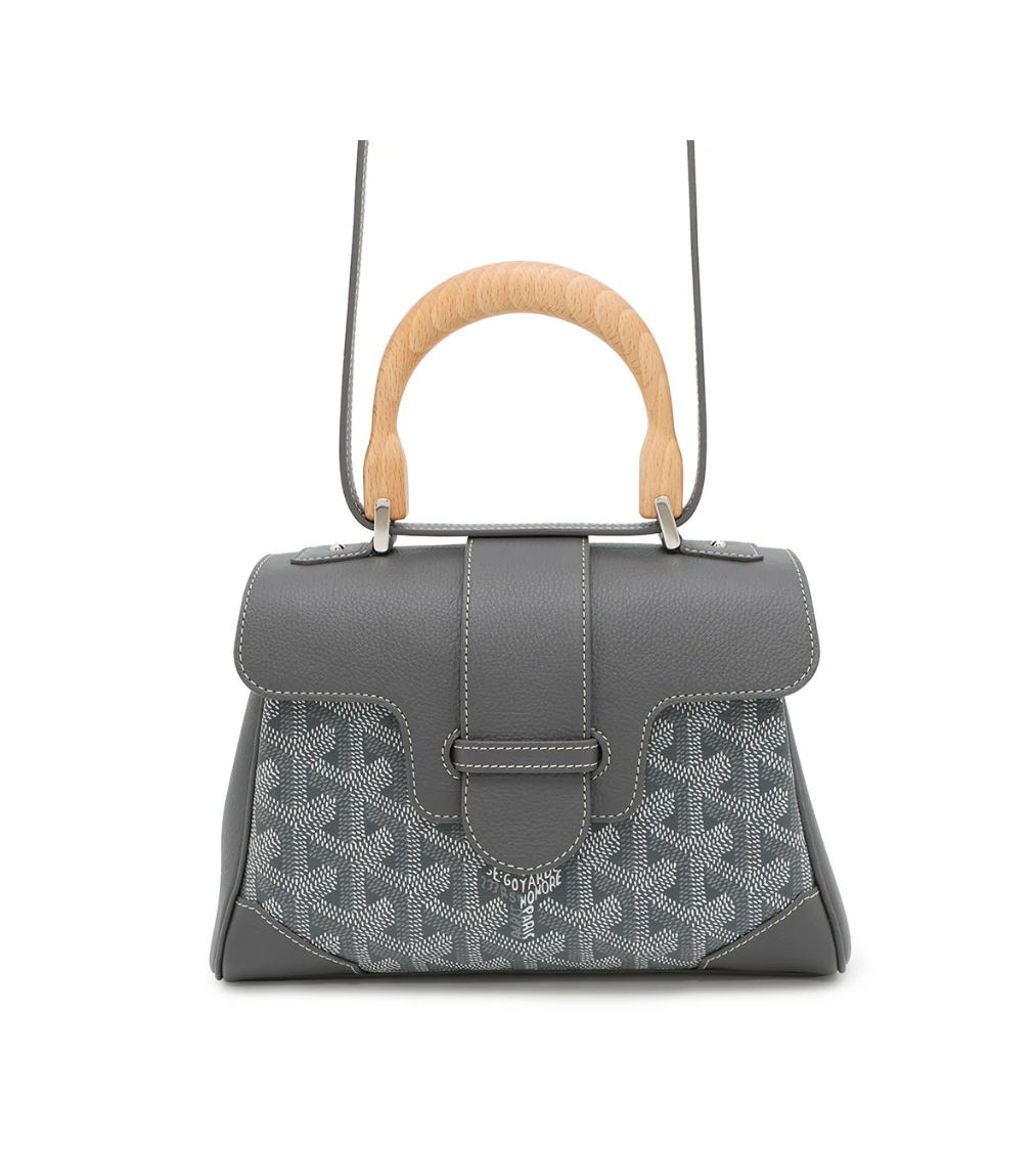 GOYARD Saigon Mini Gray Leather