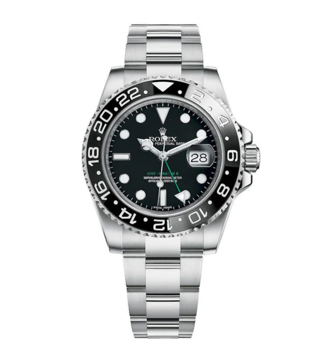 ROLEX GMT Master II 40mm Stainless Steel Black Dial