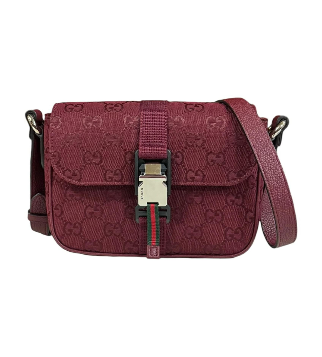 GUCCI GG Canvas Mini Shoulder Bag in Red