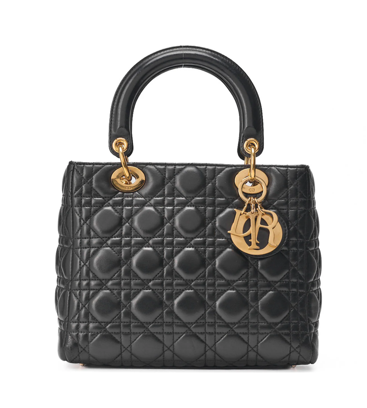 DIOR Lady Dior Cannage Black Lambskin