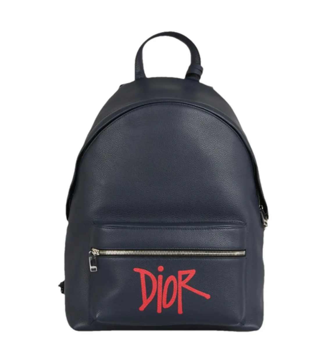 DIOR x Stüssy Navy Leather Backpack