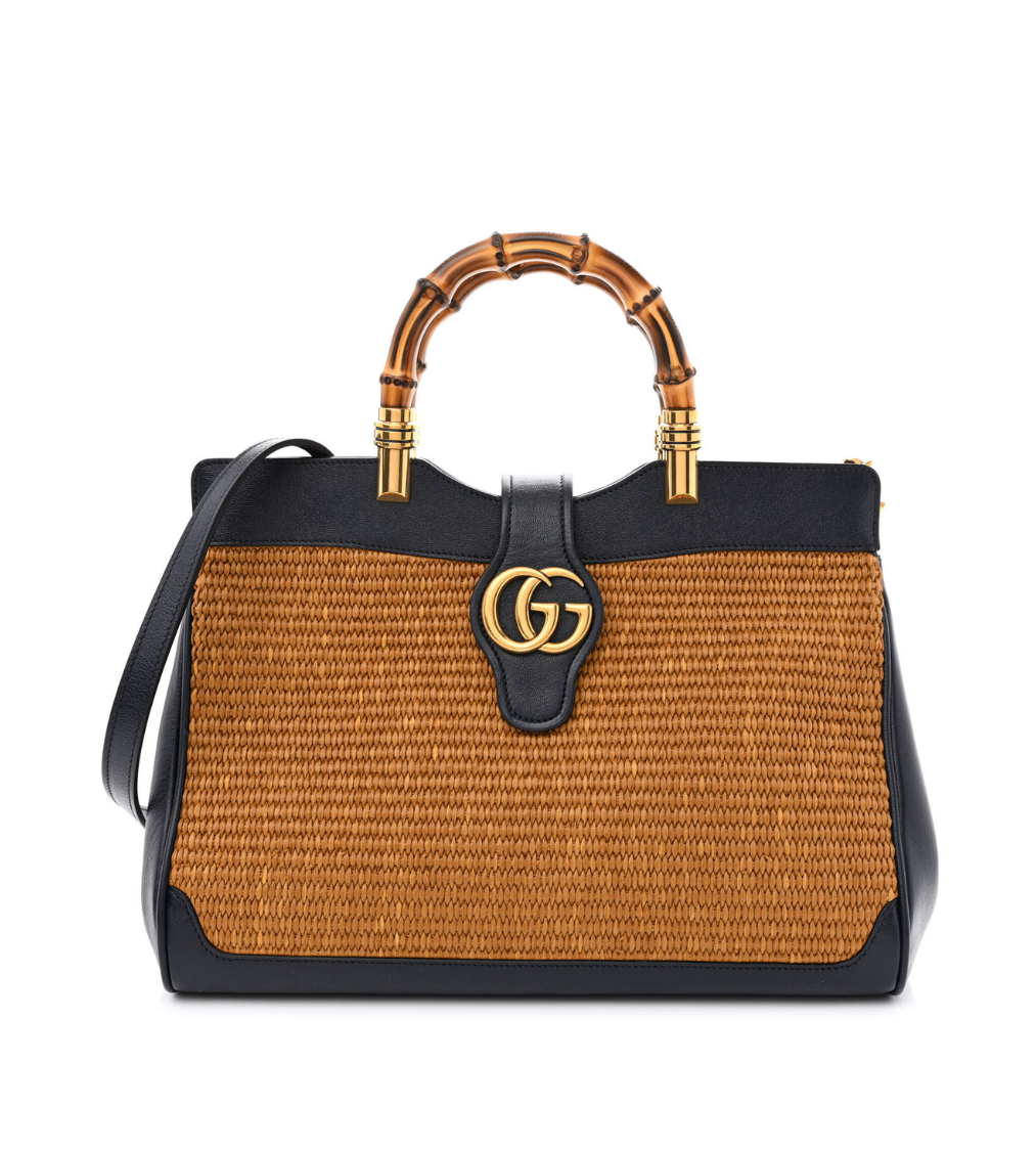 GUCCI Japan Limited Edition Double GG Bamboo Top Handle Bag