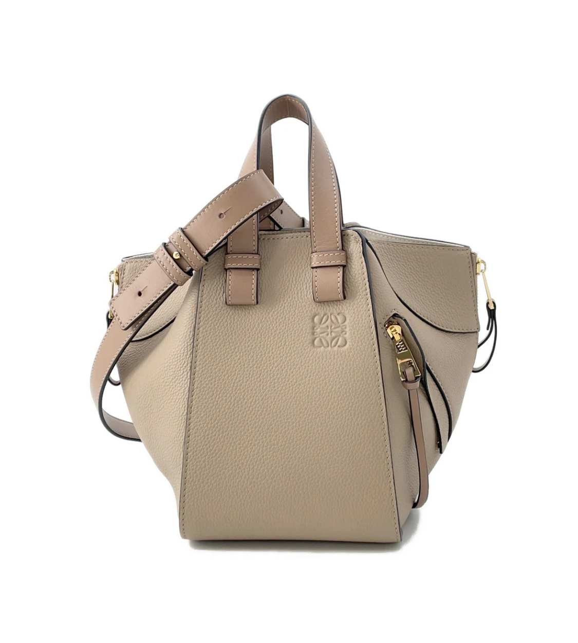 LOEWE Hammock Soft Grained Calfskin Biege Compact Bag
