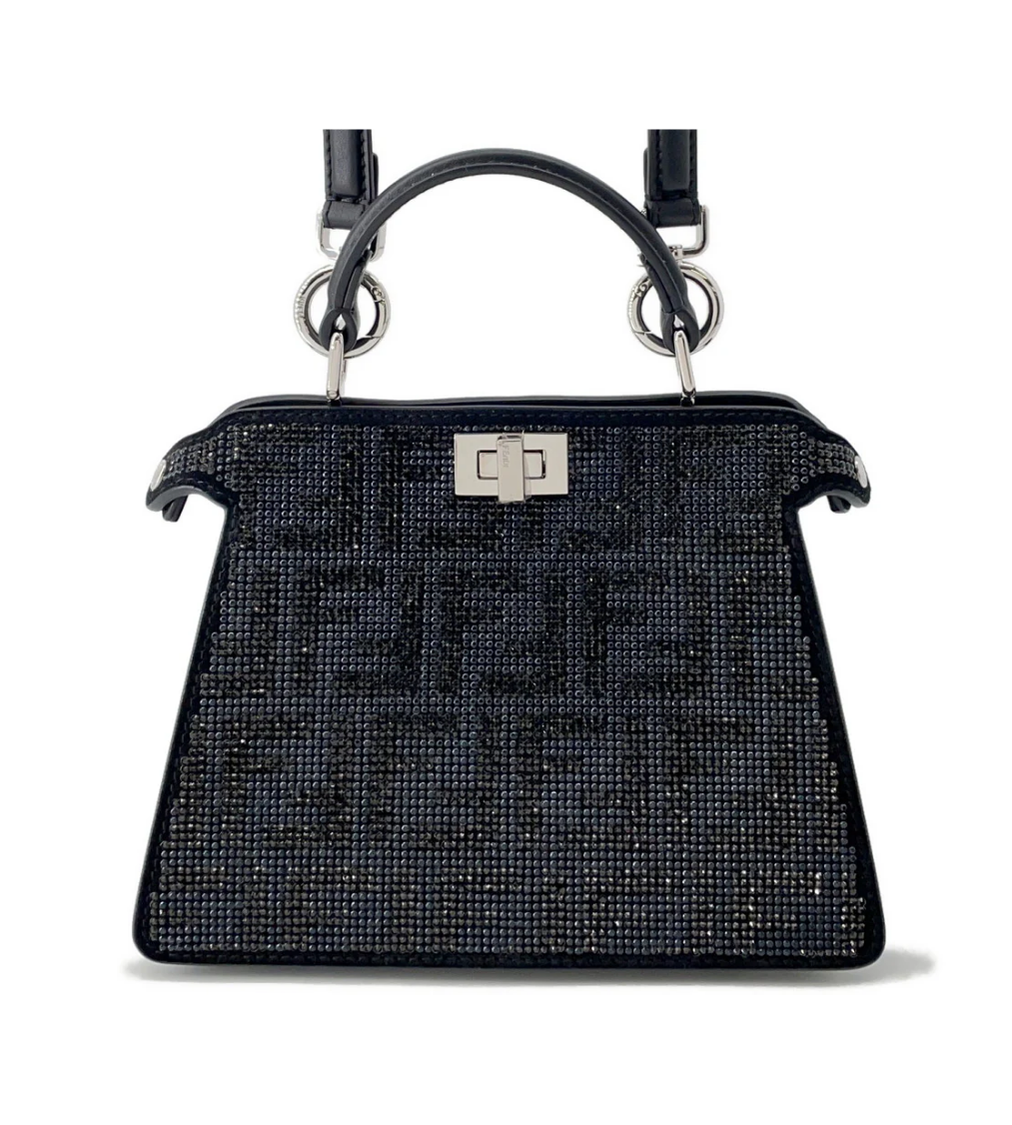 FENDI Peekaboo Crystal FF Handbag