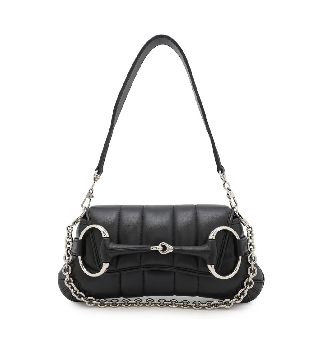 GUCCI Horsebit Shoulder Bag