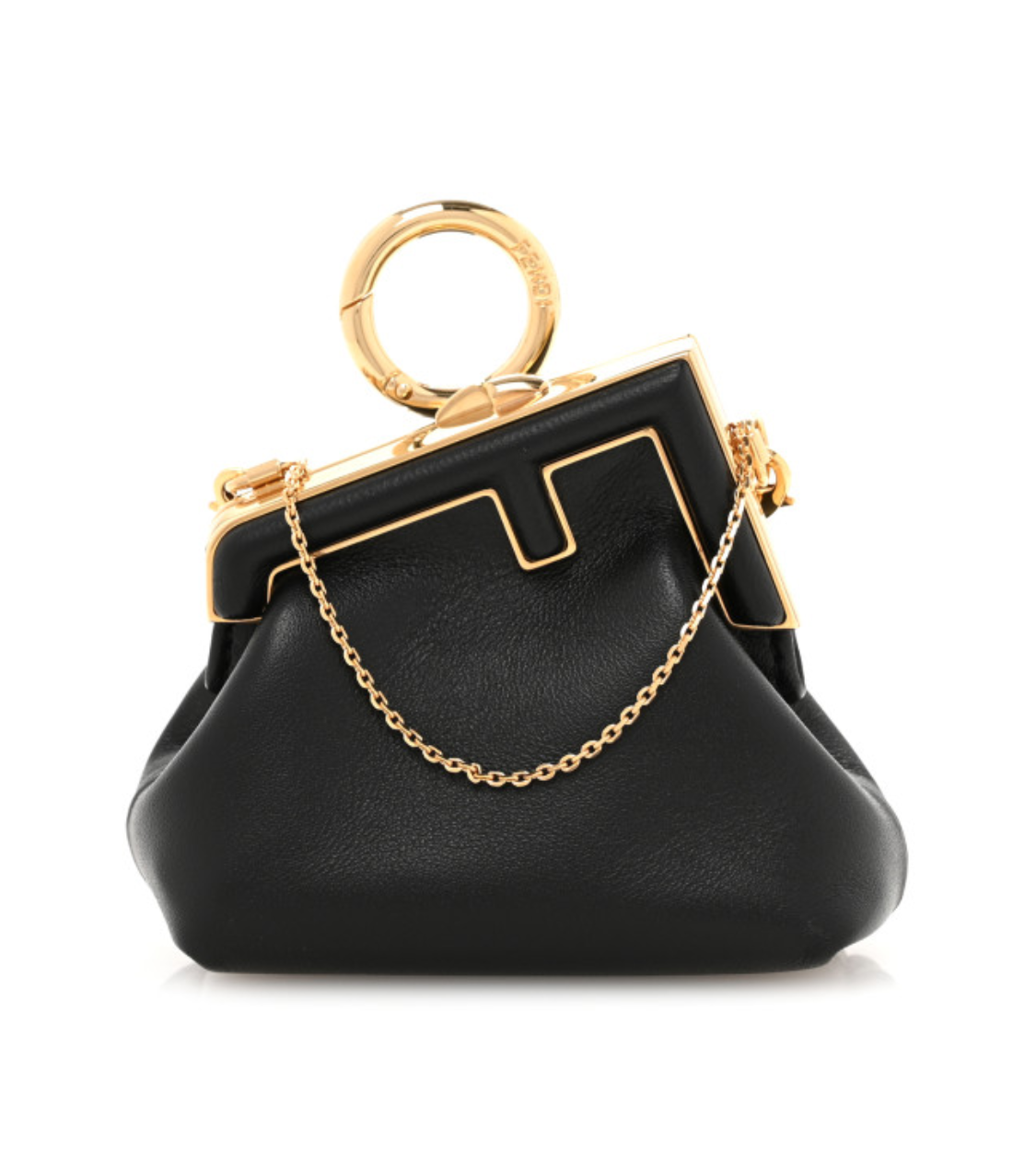FENDI Nappa First Nano Bag Charm Lambskin Bag