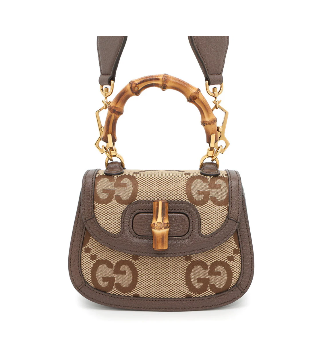 GUCCI Bamboo 1947 Jumbo GG Mini Top Handle Bag
