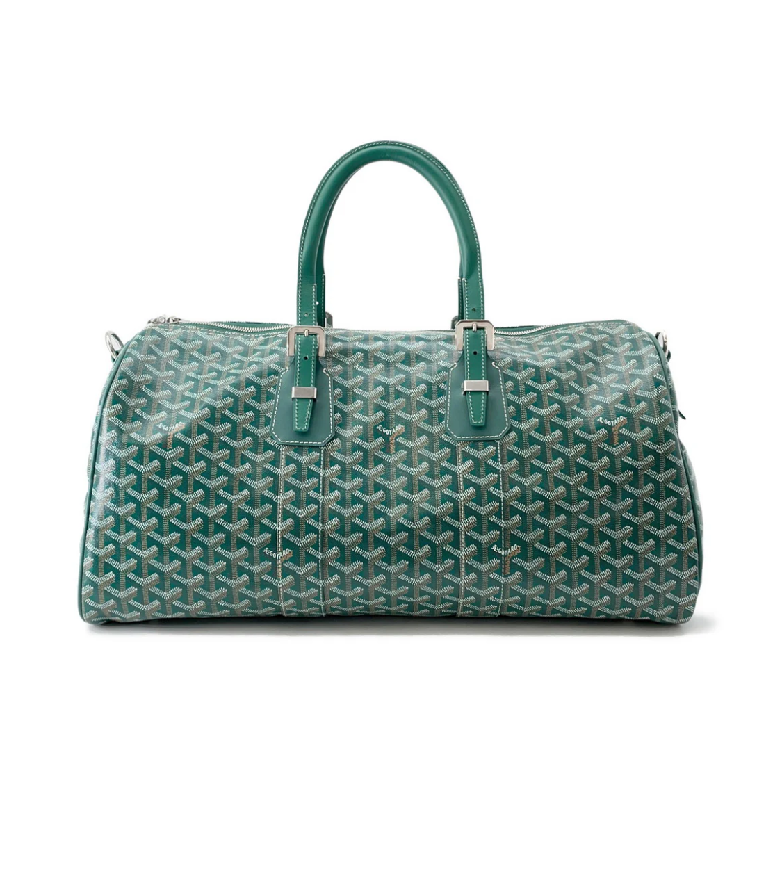 GOYARD Jules 50 Green PVC Leather Travel Bag