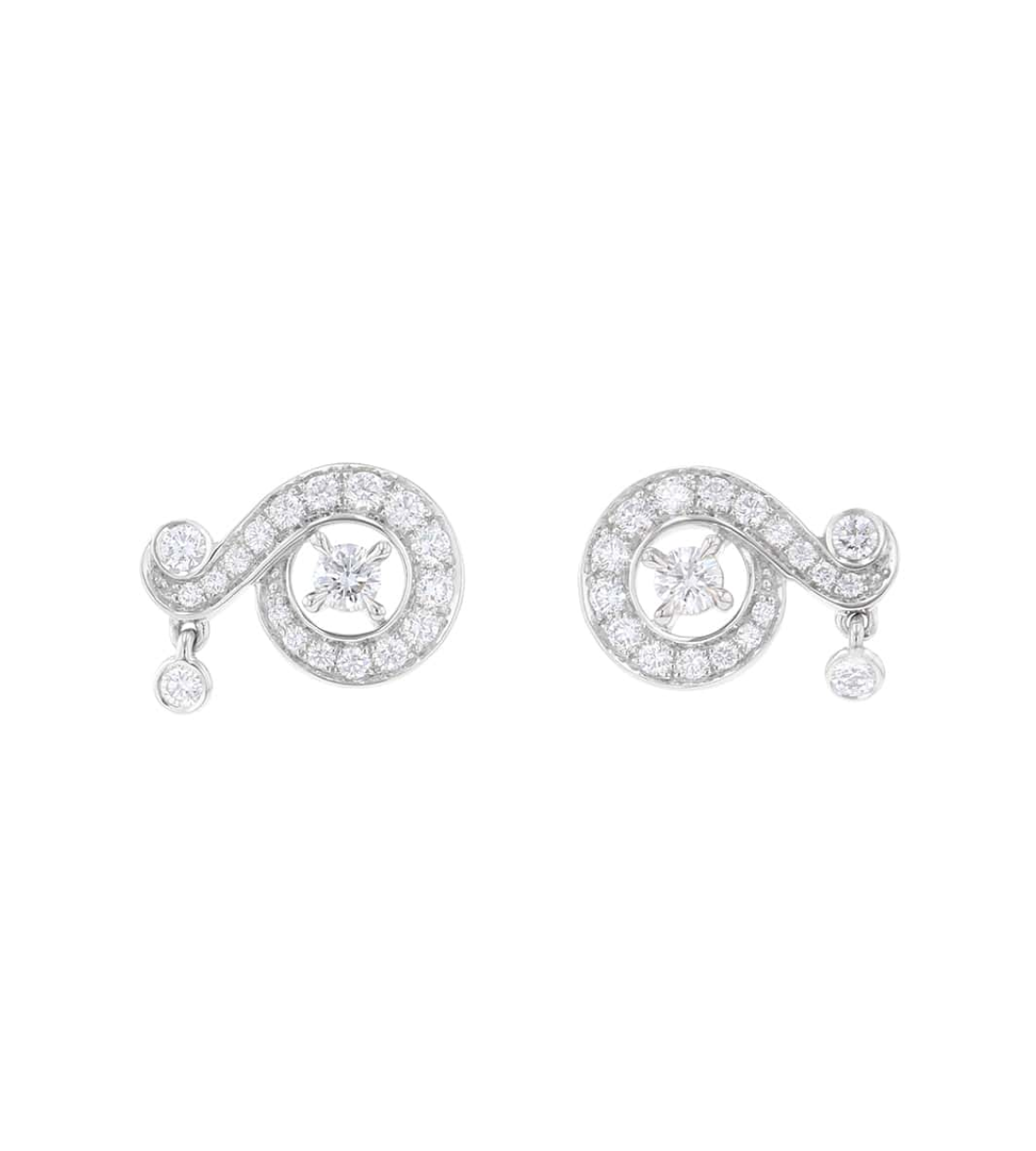 Van Cleef & Arpels Nidoparadis 18K White Gold Earrings