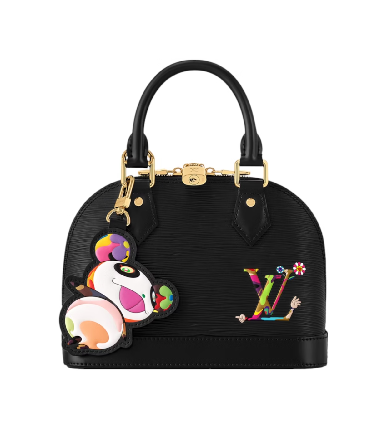 LOUIS VUITTON LV × TM Alma BB Noir Epi Leather Shoulder Bag