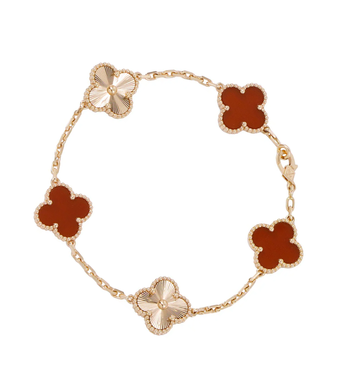 Van Cleef & Arpels Alhambra 5 motifs Pink Gold Bracelet