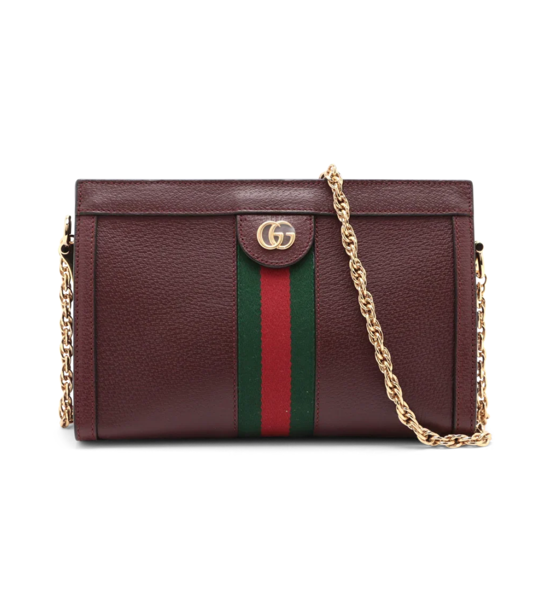 GUCCI Ophidia Bordeaux Chain Shoulder Bag