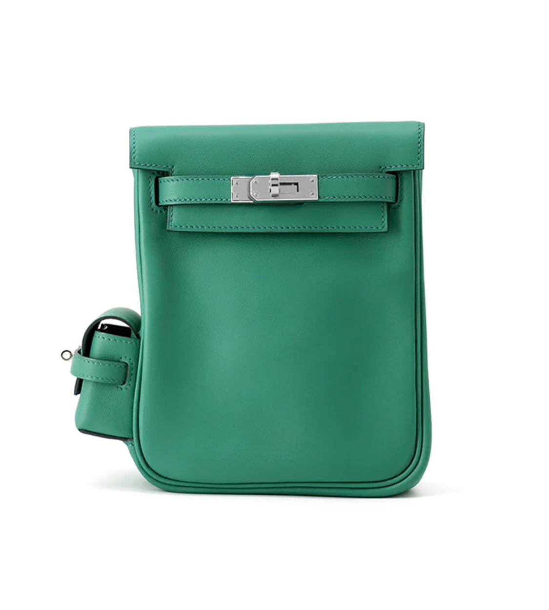 HERMES Kelly Jump Vert Vertigo Swift Leather Backpack