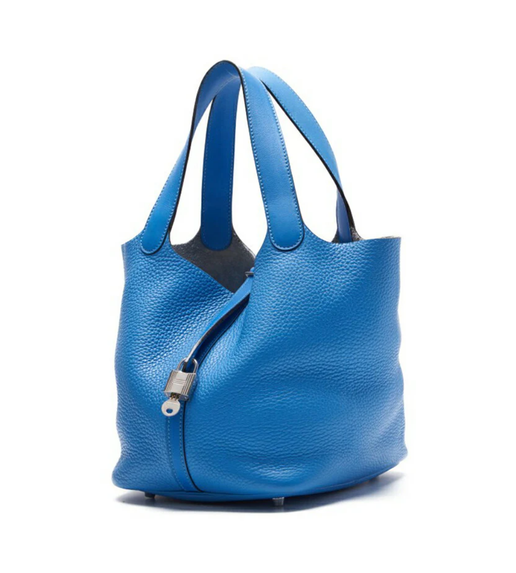 HERMES Picotin Lock MM Tryon Clemence Swift Blue Paradise