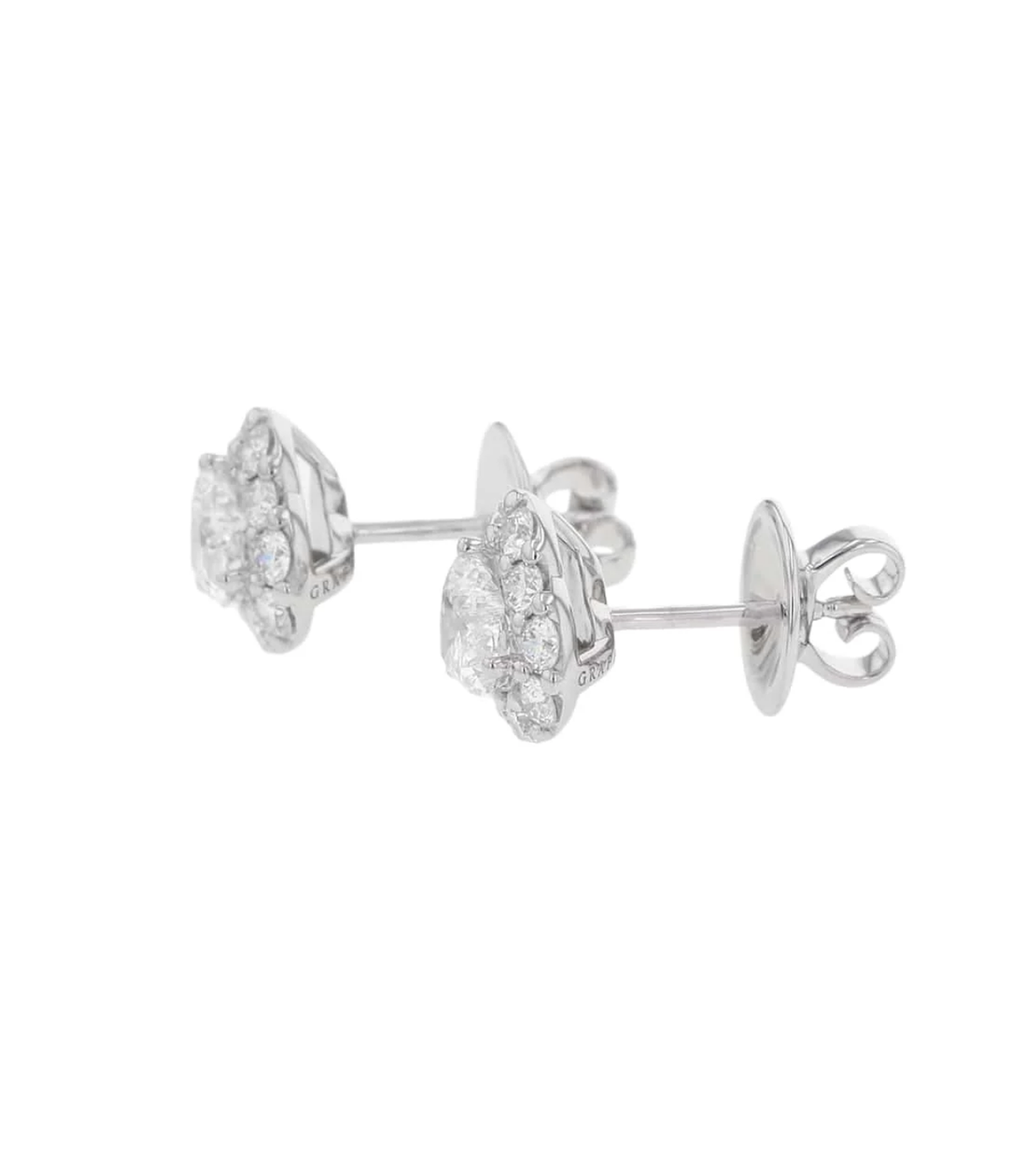 GRAFF Icon Heart Diamond Stud 18K White Gold Earrings