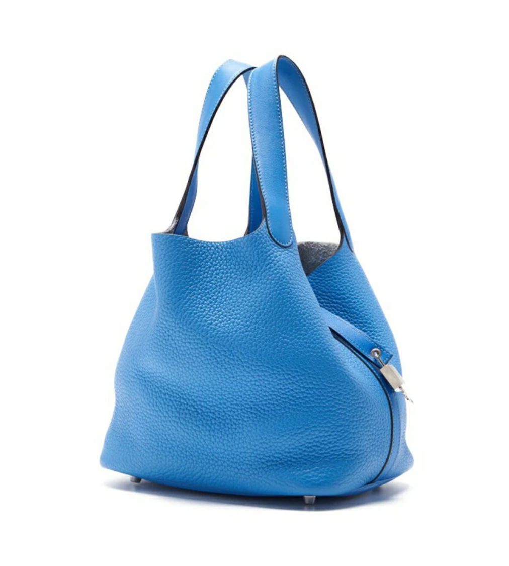 HERMES Picotin Lock MM Tryon Clemence Swift Blue Paradise