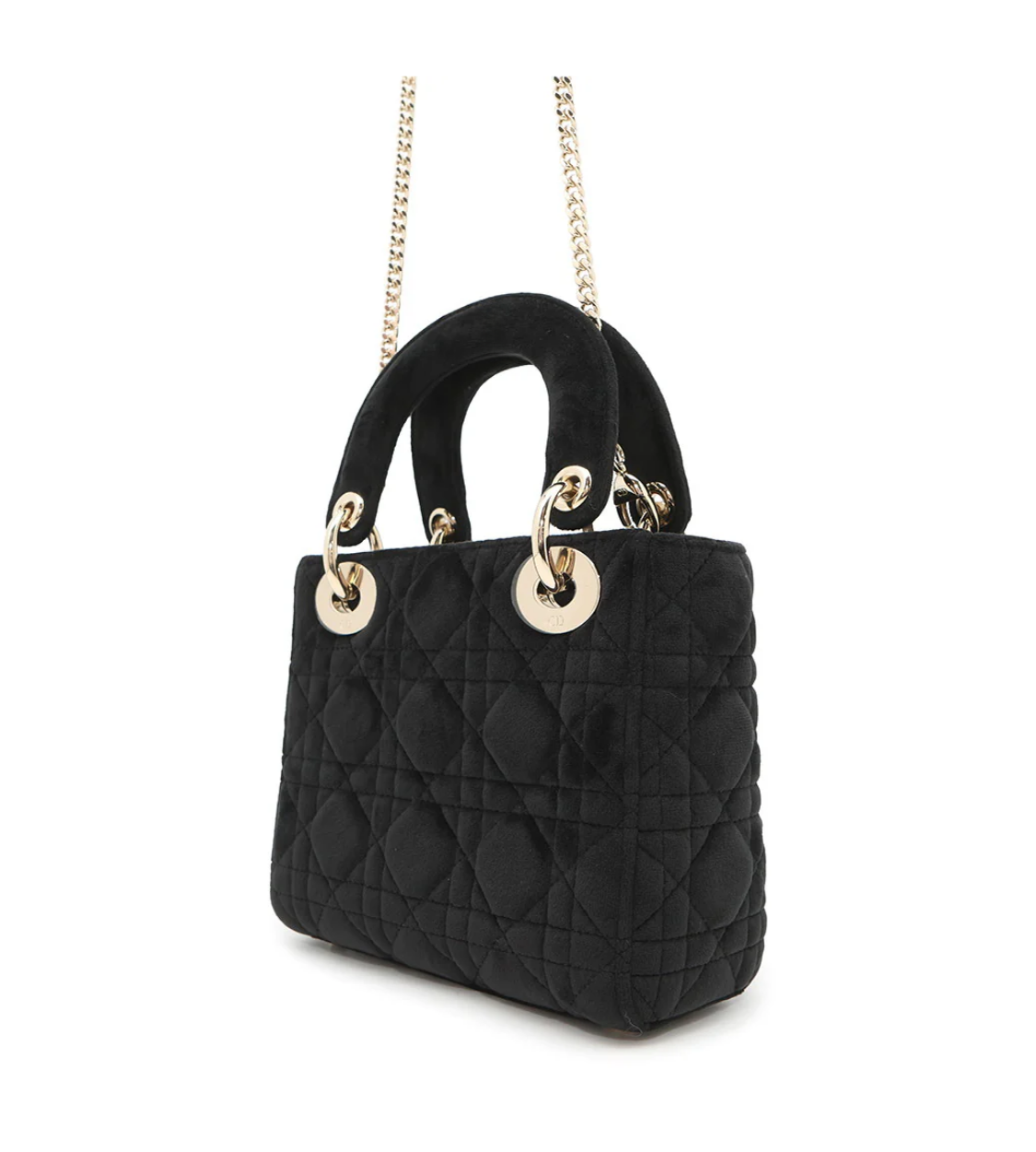 DIOR Lady Dior Black Velour Mini