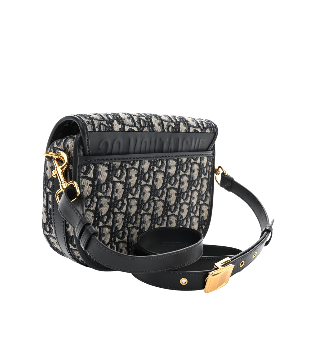 DIOR Oblique Bobby Navy Canvas Shoulder Bag