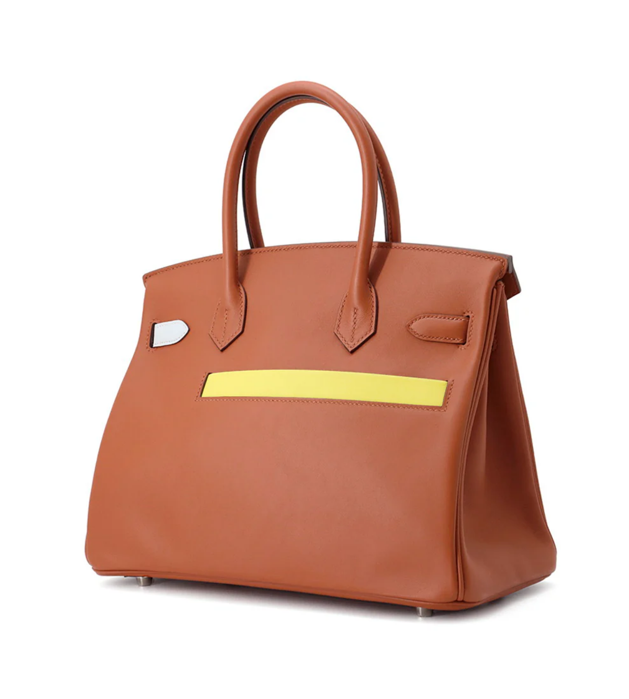 HERMES Birkin 30 Colormatic Brique/Nata/Blue Plume/Lime Swift Leather