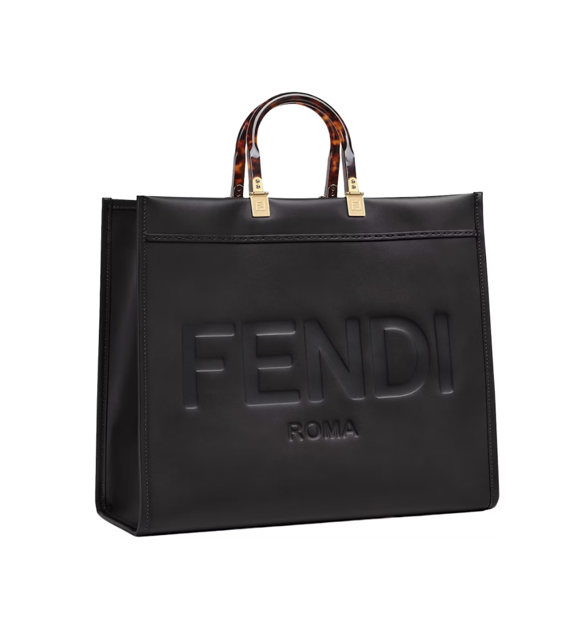 FENDI Sunshine Calf Leather Medium Tote Bag