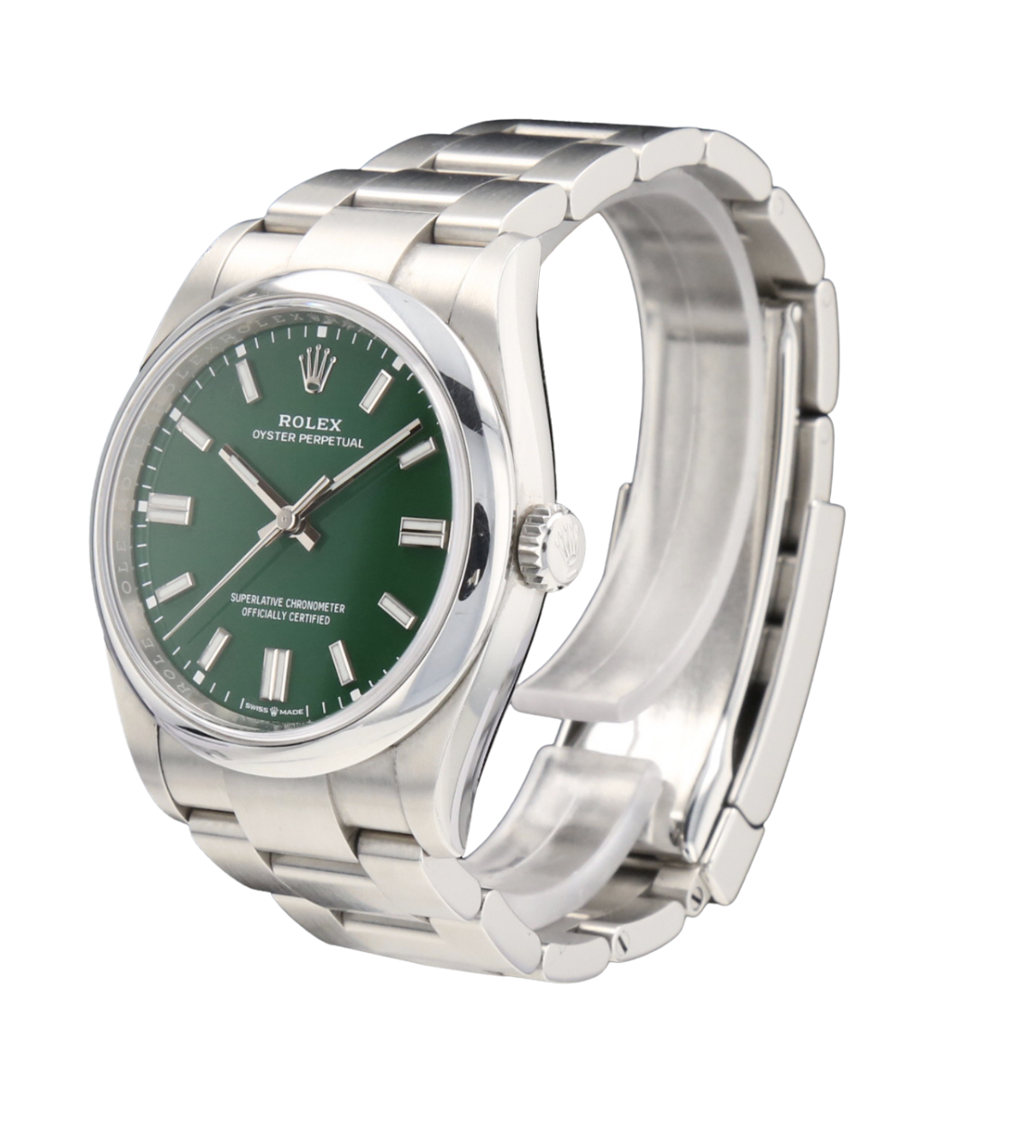ROLEX Oyster Perpetual 36 Stainless Steel Green Dial