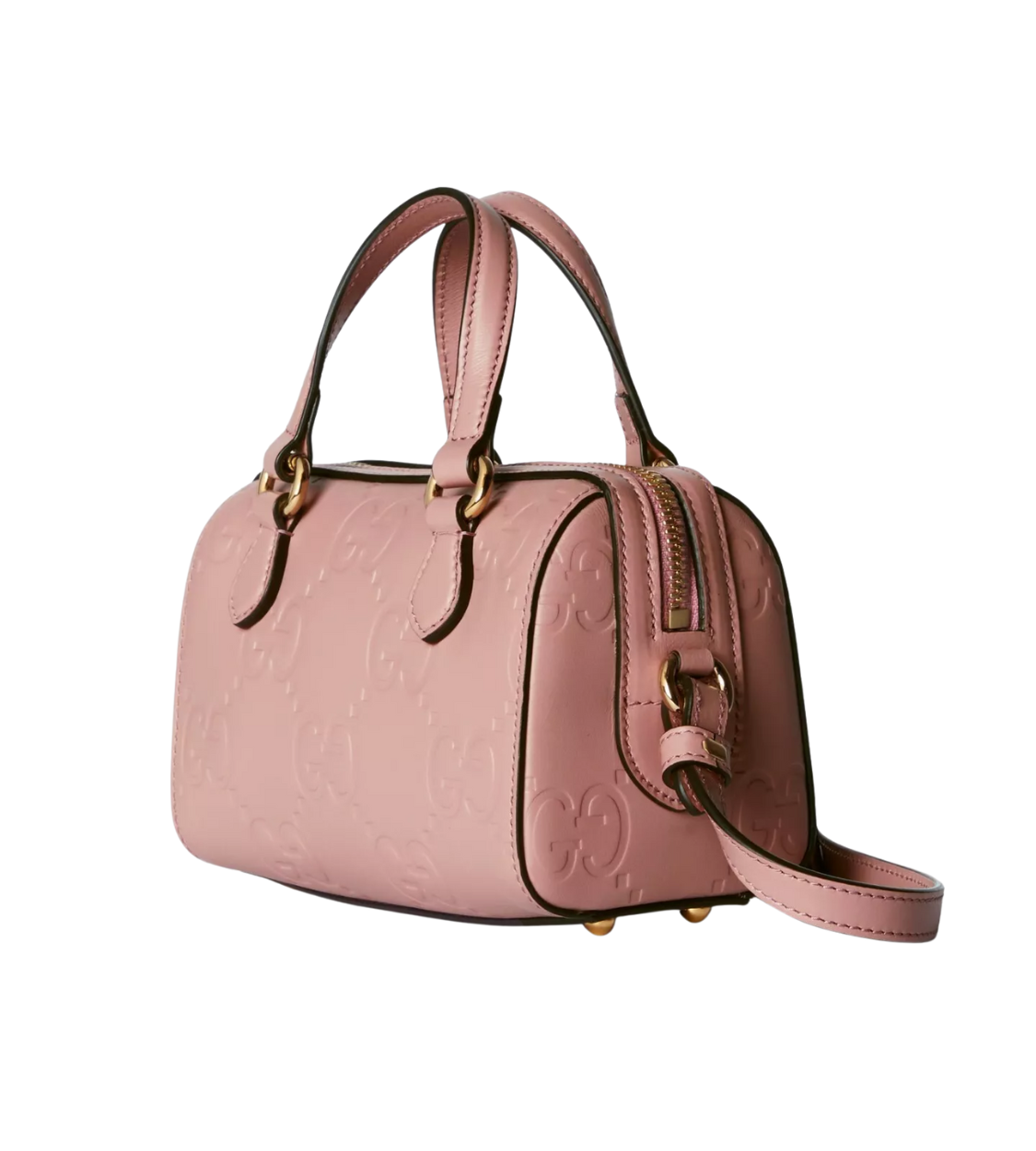 GUCCI Super Mini Pink GG Leather Bag