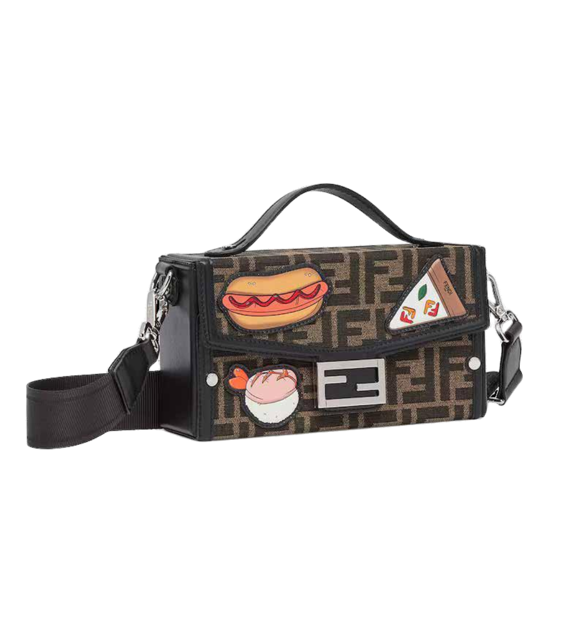 FENDI Fendilicious Baguette Soft Trunk Zucca Pattern Canvas