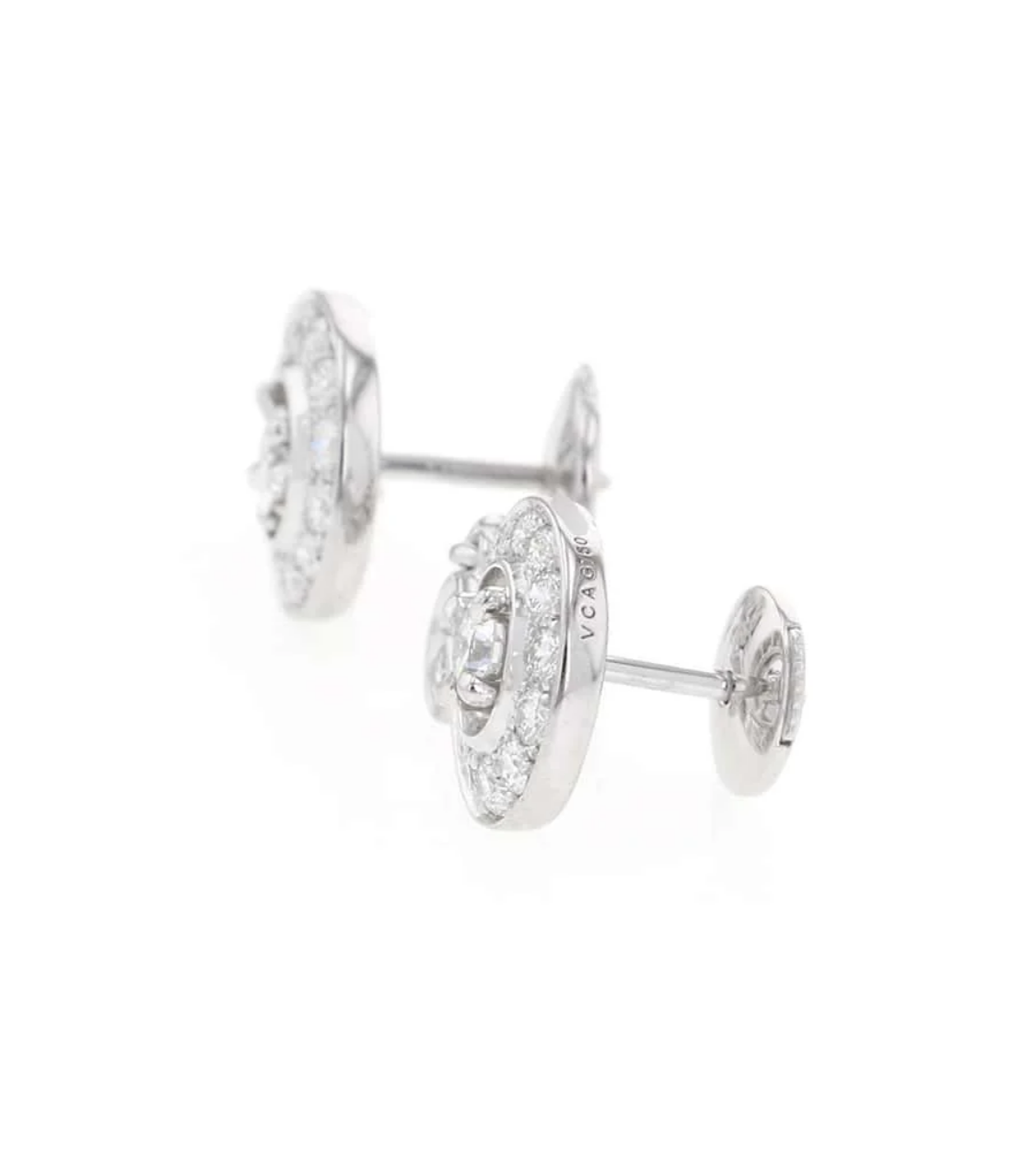 Van Cleef & Arpels Nidoparadis 18K White Gold Earrings