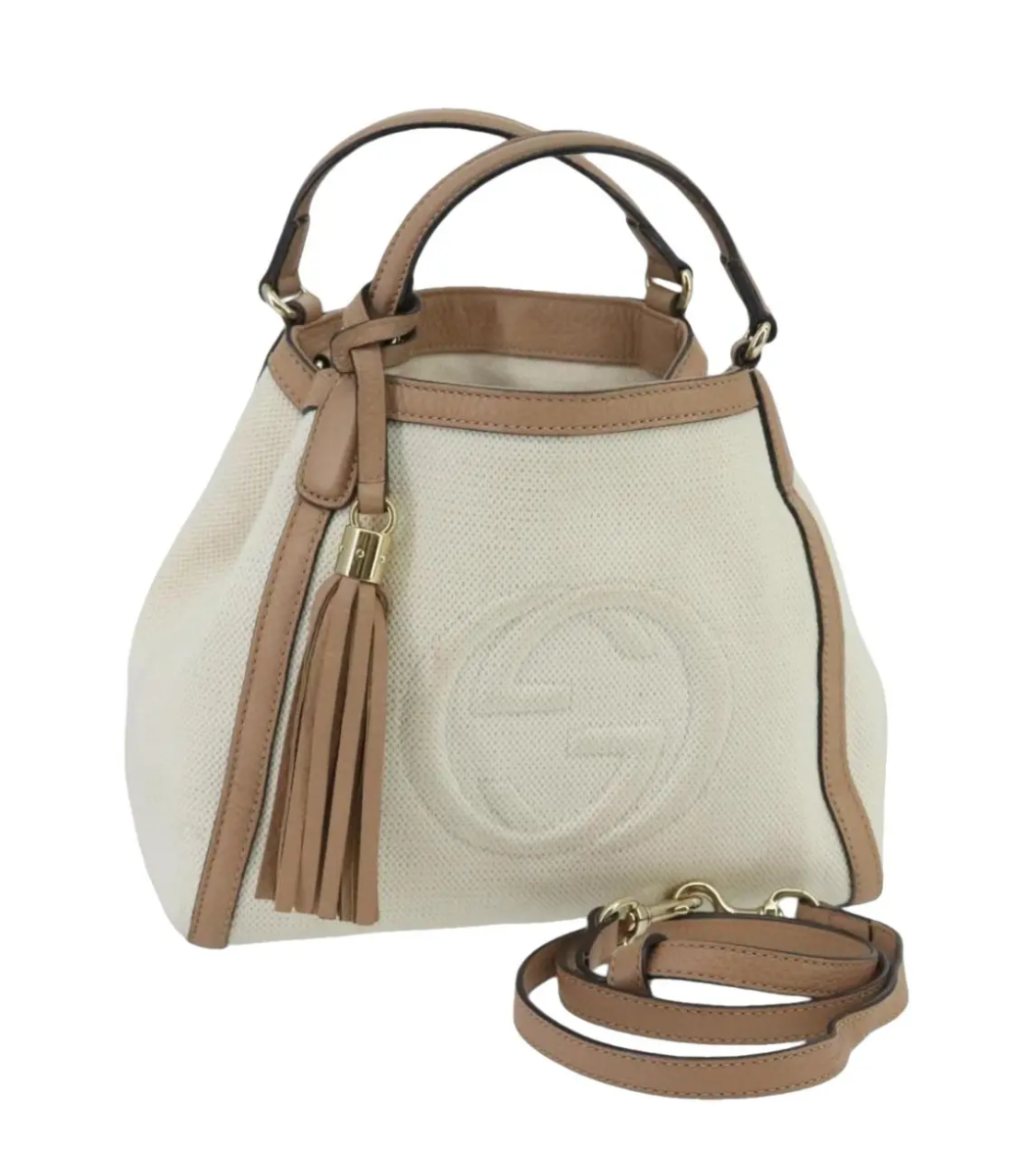GUCCI Soho Flower Canvas Bag