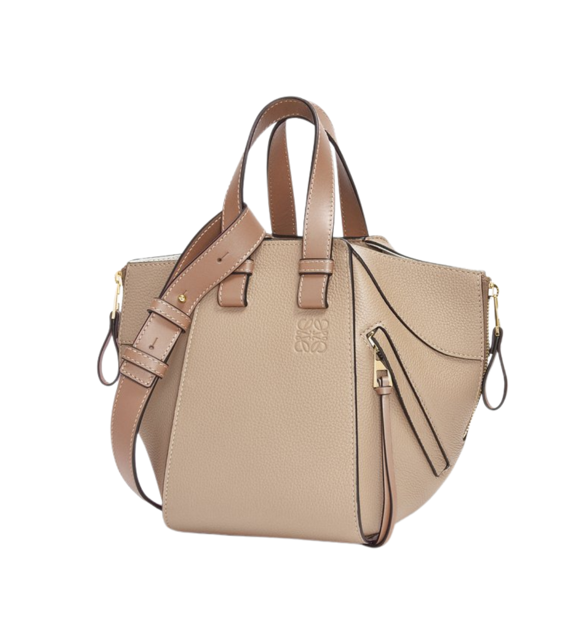 LOEWE Hammock Soft Grained Calfskin Biege Compact Bag