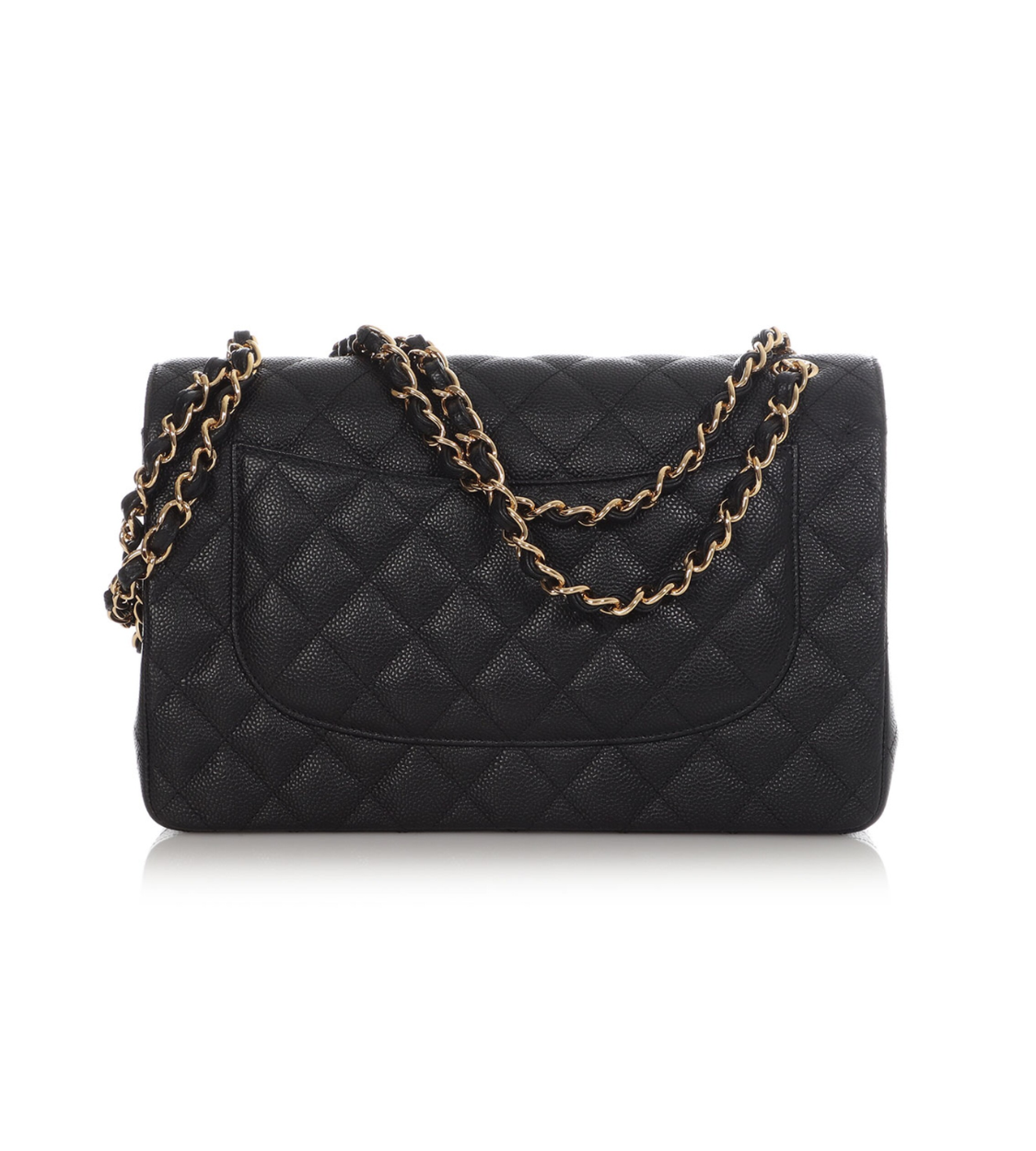CHANEL 25 Matelasse Double Flap Black Caviar