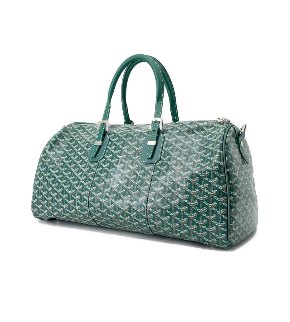 GOYARD Jules 50 Green PVC Leather Travel Bag