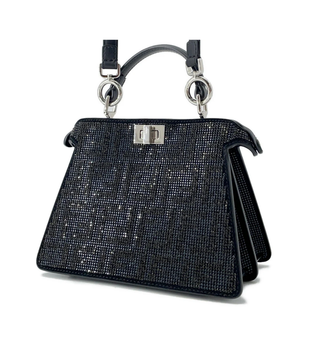 FENDI Peekaboo Crystal FF Handbag
