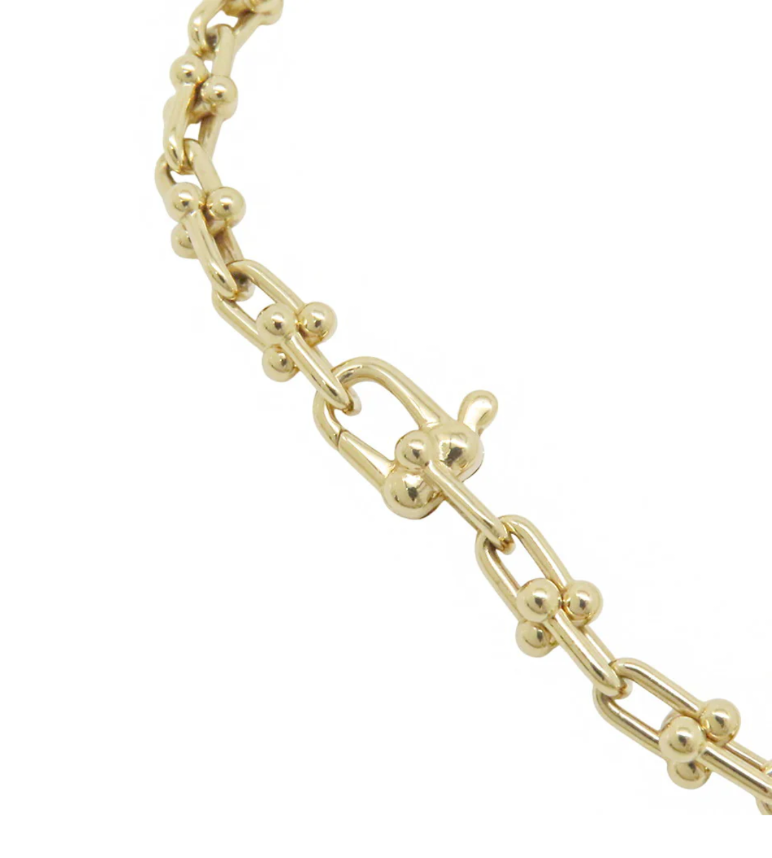 TIFFANY & Co. Hardware Microlink Bracelet 18K Yellow Gold