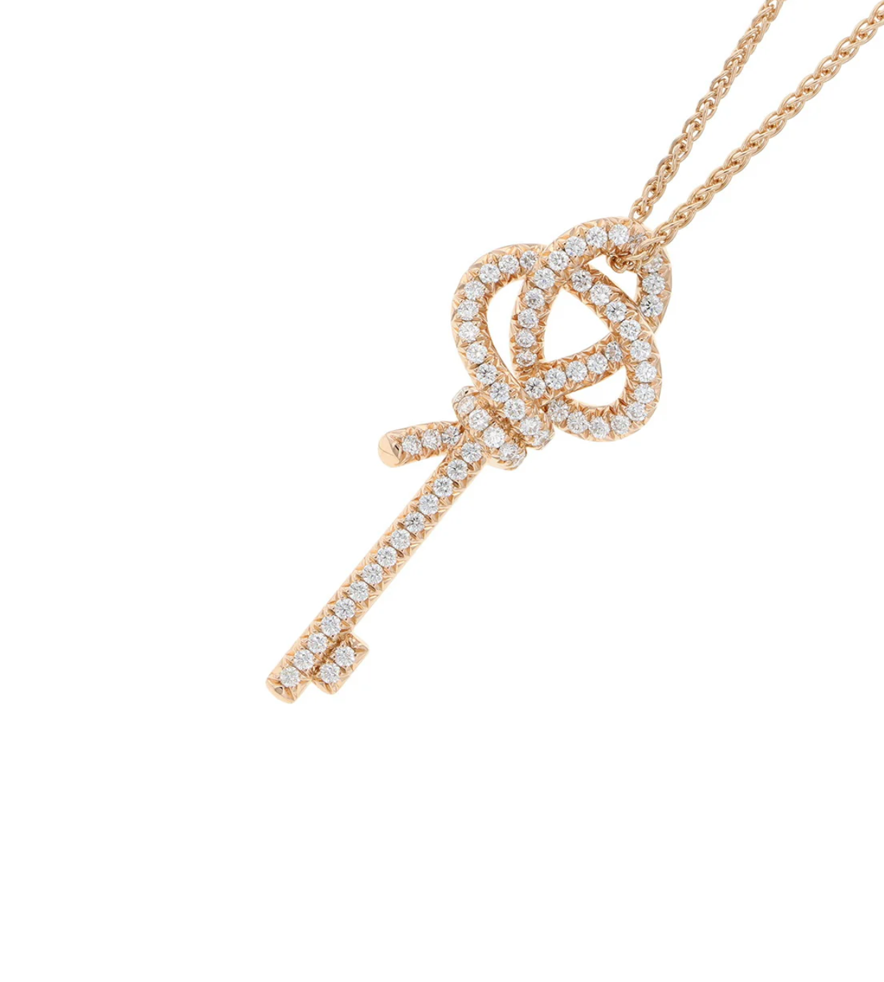 TIFFANY & Co. Knot Key Large 18K Pink Gold Pendant