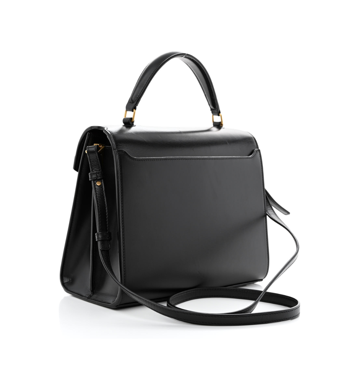 SAINT LAURENT Cassandra Top Handle Leather Bag