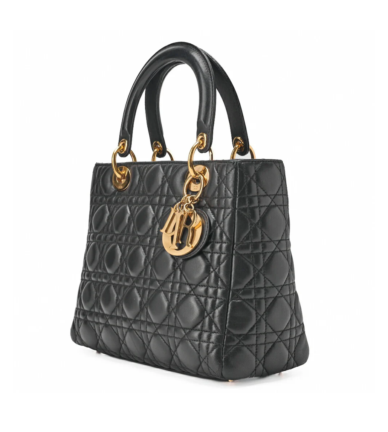 DIOR Lady Dior Cannage Black Lambskin
